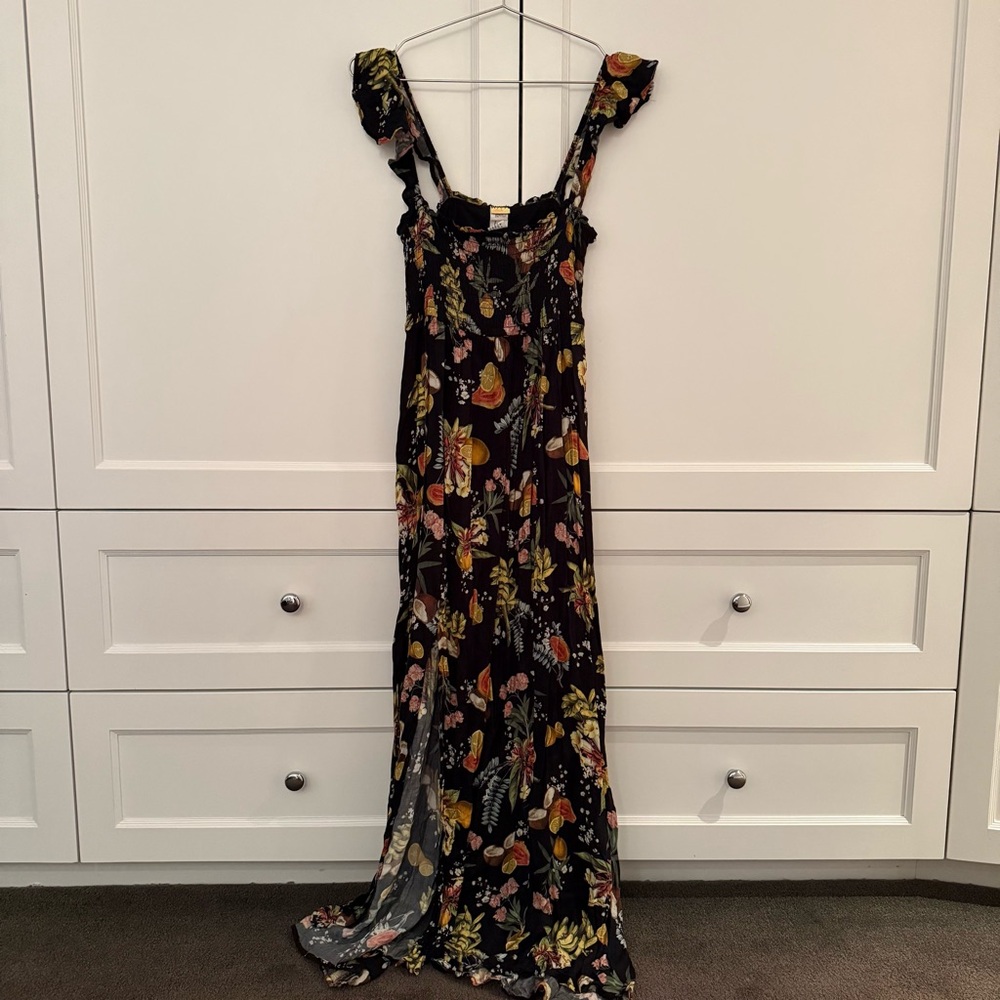 Agua Bendita Leandra Smocked Floral Maxi Dress